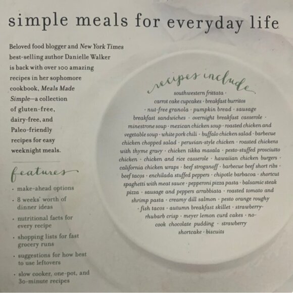 Danielle Walker's Against All Grain Cookbook Gluten Dairy Free Paelo Easy Meals - Picture 5 of 12